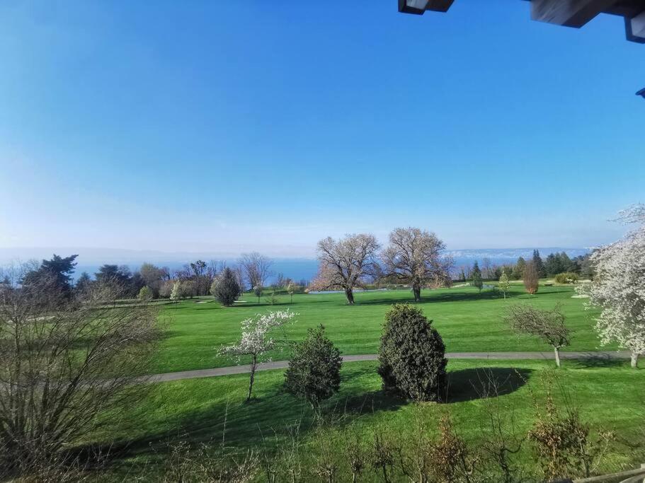 Appartement Vue Sur Le Golf Et Le Lac Leman Publier Buitenkant foto